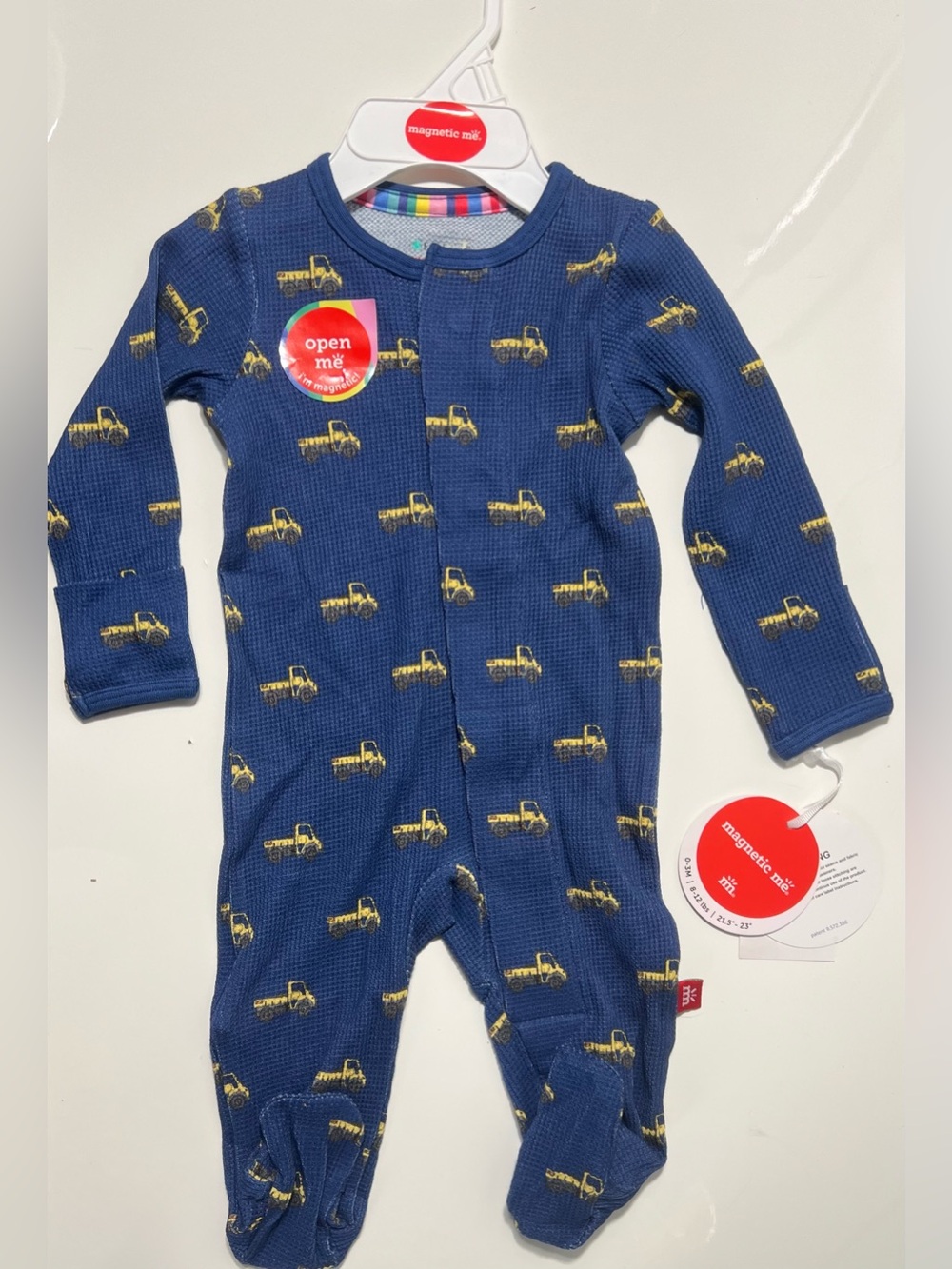 Magnetic Me Wheel Fast Waffle Footie Pajamas 0-3M